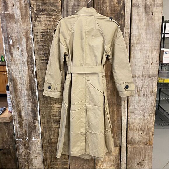 NWT Lovers and Friends Rachel Ridley Trench Coat Beige khaki belted Revolve XS - Picture 13 of 13
